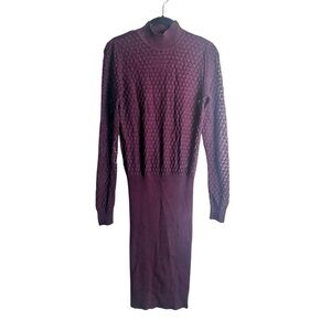 Storm & Marie Elena-DR Burgundy Knit Sweater Dress